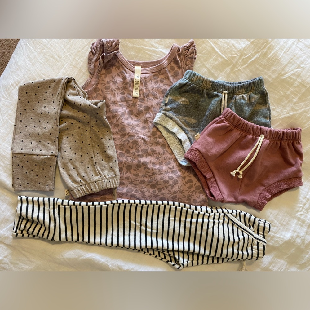 Childhoods Kids Clothing Set in Pink, Blue, and Stripes